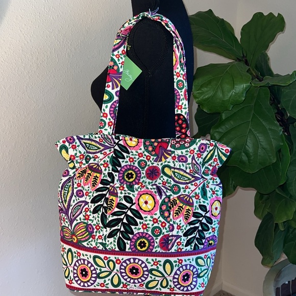 Vera Bradley Women’s Viva La Vera" Cinch Tote Bag Purse NWT Retired Pattern - Picture 1 of 10